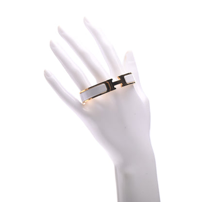 Hermes Enamel Narrow Clic Clac H Bracelet PM White 2 of 6