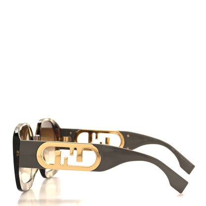 Fendi Acetate O'Lock Square Sunglasses FE40048U Tortoise 3 of 7