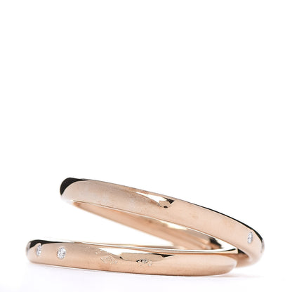 Hermes 18K Rose Gold Diamond Vertige Coeur Ring 52 6 3 of 7