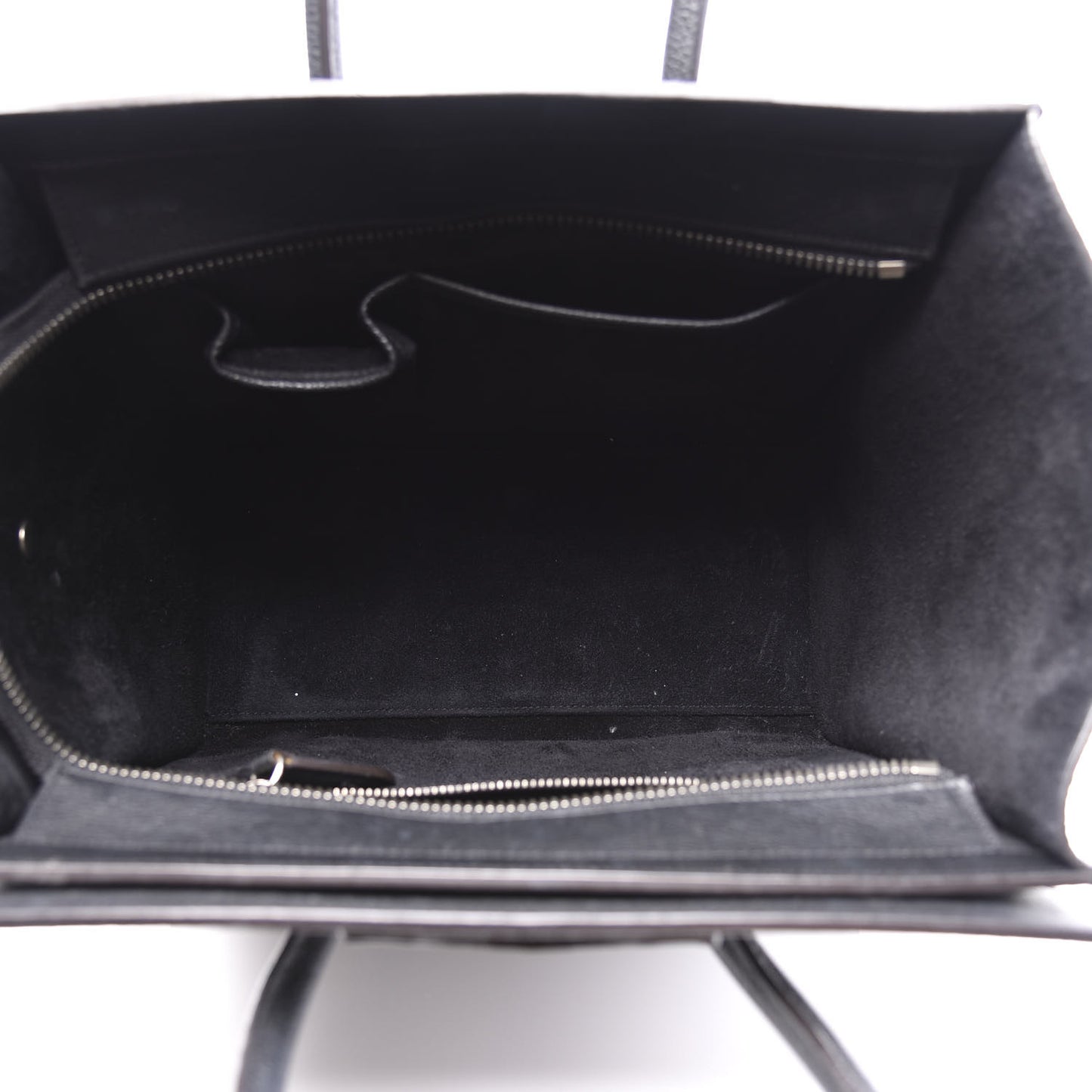 Drummed Calfskin Micro Luggage Black