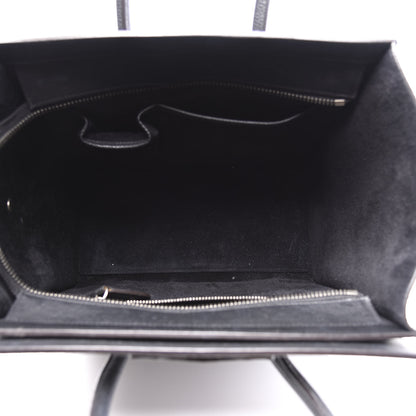 Celine Drummed Calfskin Micro Luggage Black 4 of 9