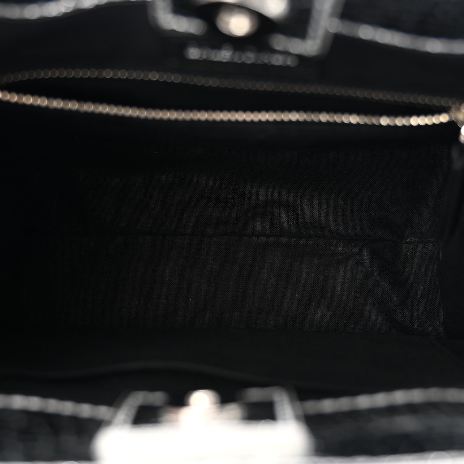 Balenciaga Crackled Mirror Calfskin Logo North South Shopper Tote XXS Silver 5 of 9