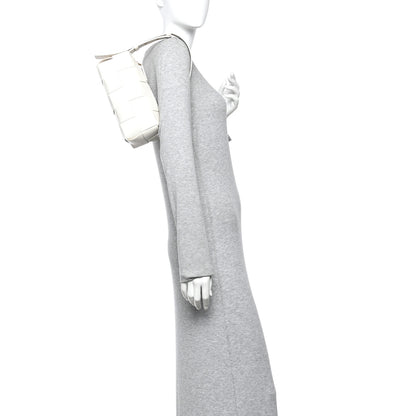 Bottega Veneta Lambskin Maxi Intrecciato Small Brick Cassette Bag White 2 of 10
