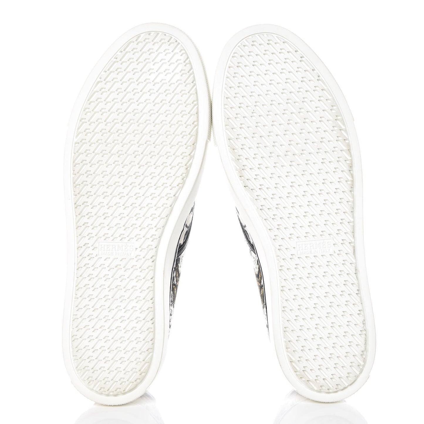 Cotton Canvas Printed Equateur Kick Slip On Sneakers 37.5 White
