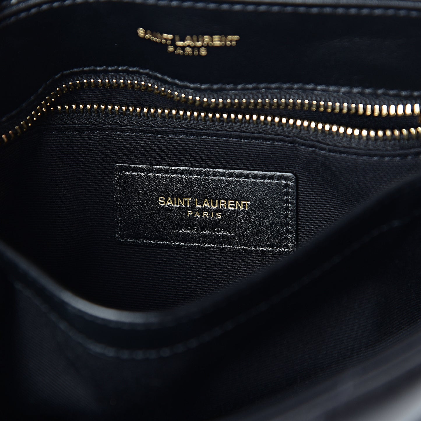 Calfskin Y Quilted Monogram Toy Loulou Crossbody Bag Black