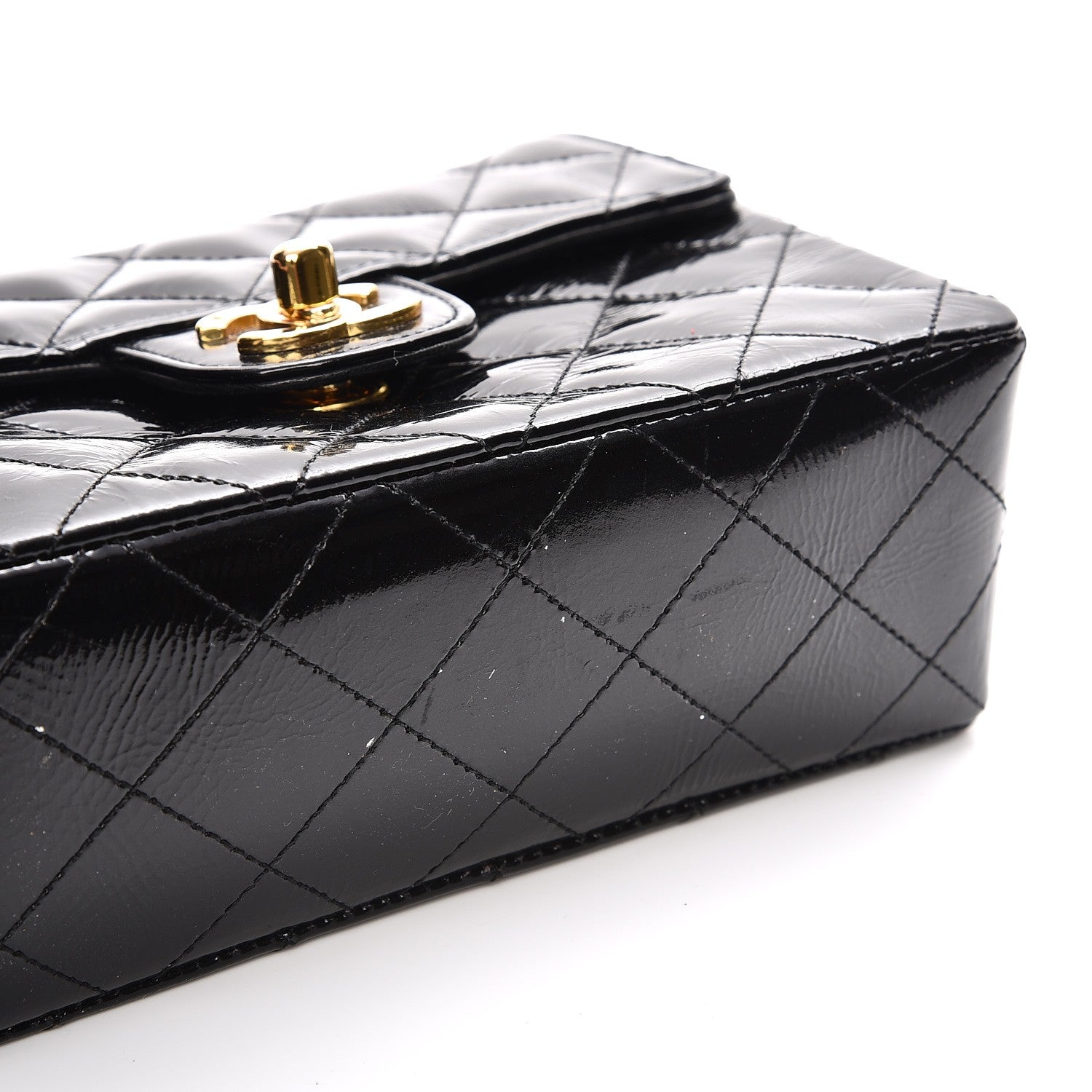 Chanel Patent Calfskin Quilted Mini Square Flap Black 10 of 11