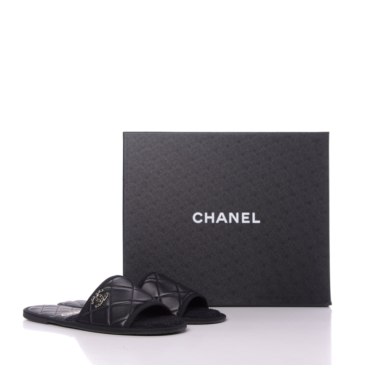 Chanel Lambskin CC Flat Mules S Black 11 of 11