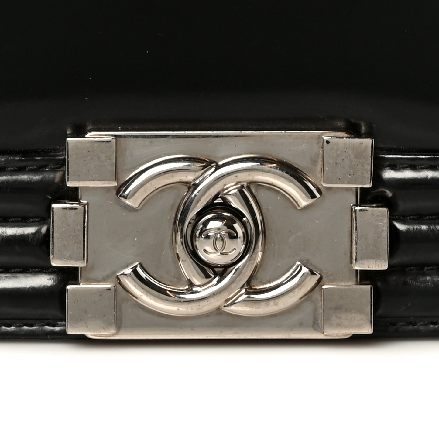 Patent Medium Boy Reverso Flap Black