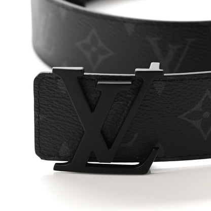 Louis Vuitton Monogram Eclipse Taigarama 40mm LV Initiales Reversible Belt 95 38 Black 3 of 8