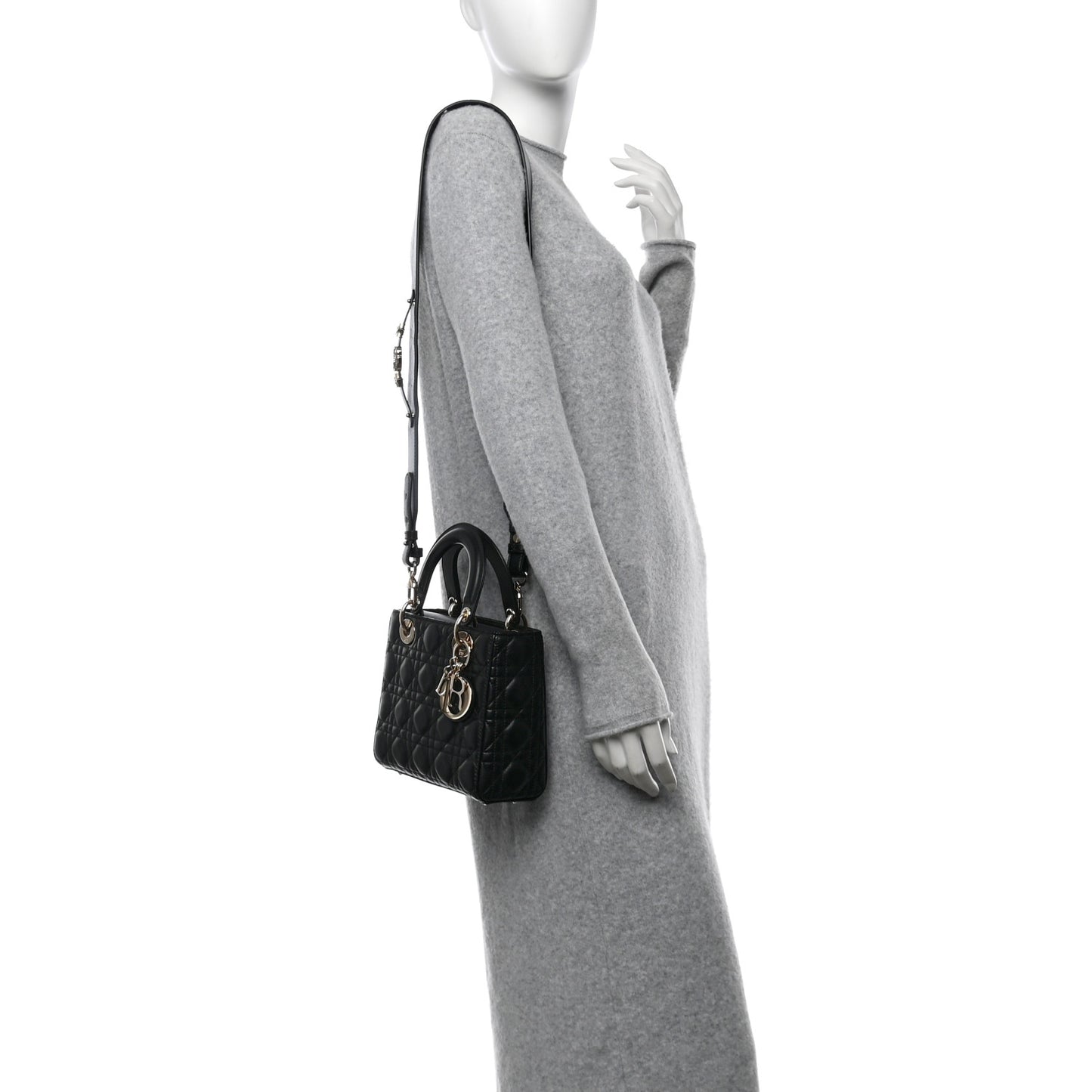 Lambskin Cannage Small My ABCDior Lady Dior Black