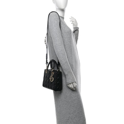 Christian Dior Lambskin Cannage Small My ABCDior Lady Dior Black 2 of 10