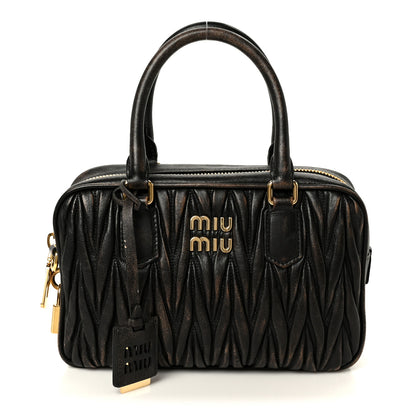 Miu Miu Nappa Matelasse Arcadie Top Handle Bag Sabbia Caffe 1 of 13