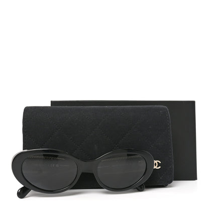 Chanel Acetate Oval Sunglasses 5515-A Black 7 of 7