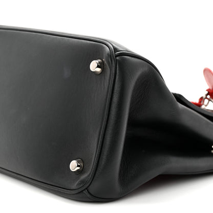 Christian Dior Smooth Calfskin Tri-Color Small Be Dior Flap Black Blue Red 9 of 11