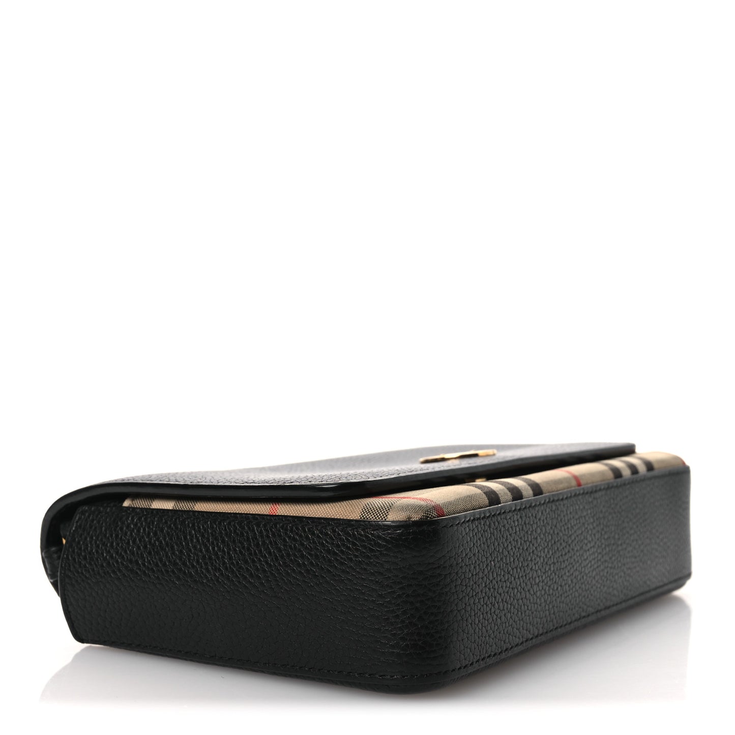 Grainy Calfskin Vintage Check Hampshire Crossbody Black