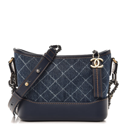 Chanel Denim Calfskin Small Gabrielle Hobo Blue 1 of 8