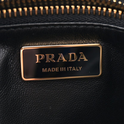 Prada Soft Calfskin Medium Aimee Shoulder Bag Black 6 of 10