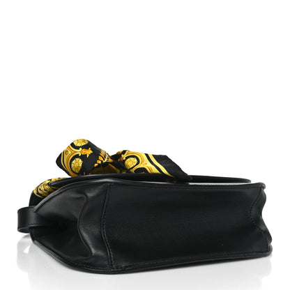 Versace Borsa Vitello Barocco Scarf Sash Shoulder Bag Black Multicolor 4 of 8