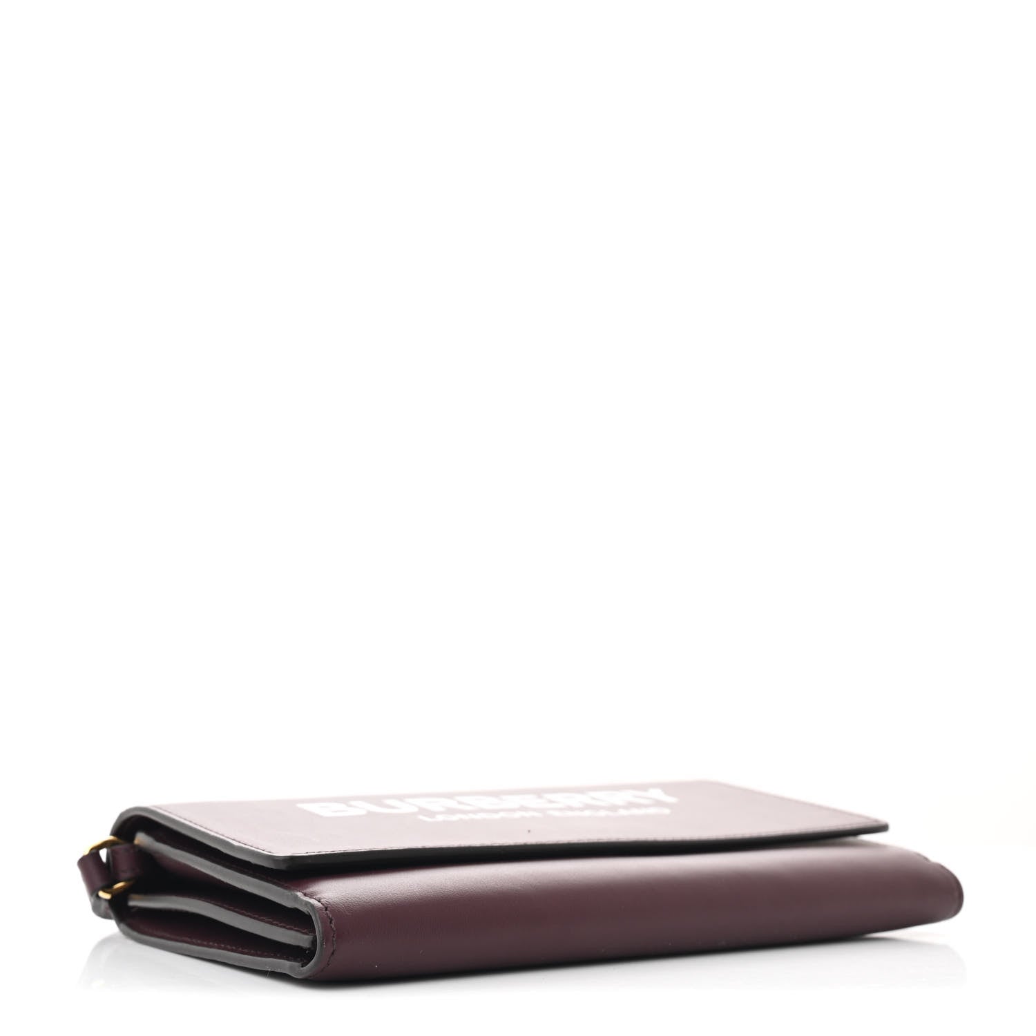Burberry Calfskin Logo Hazelmere Wallet With Detachable Strap Deep Maroon 4 of 11