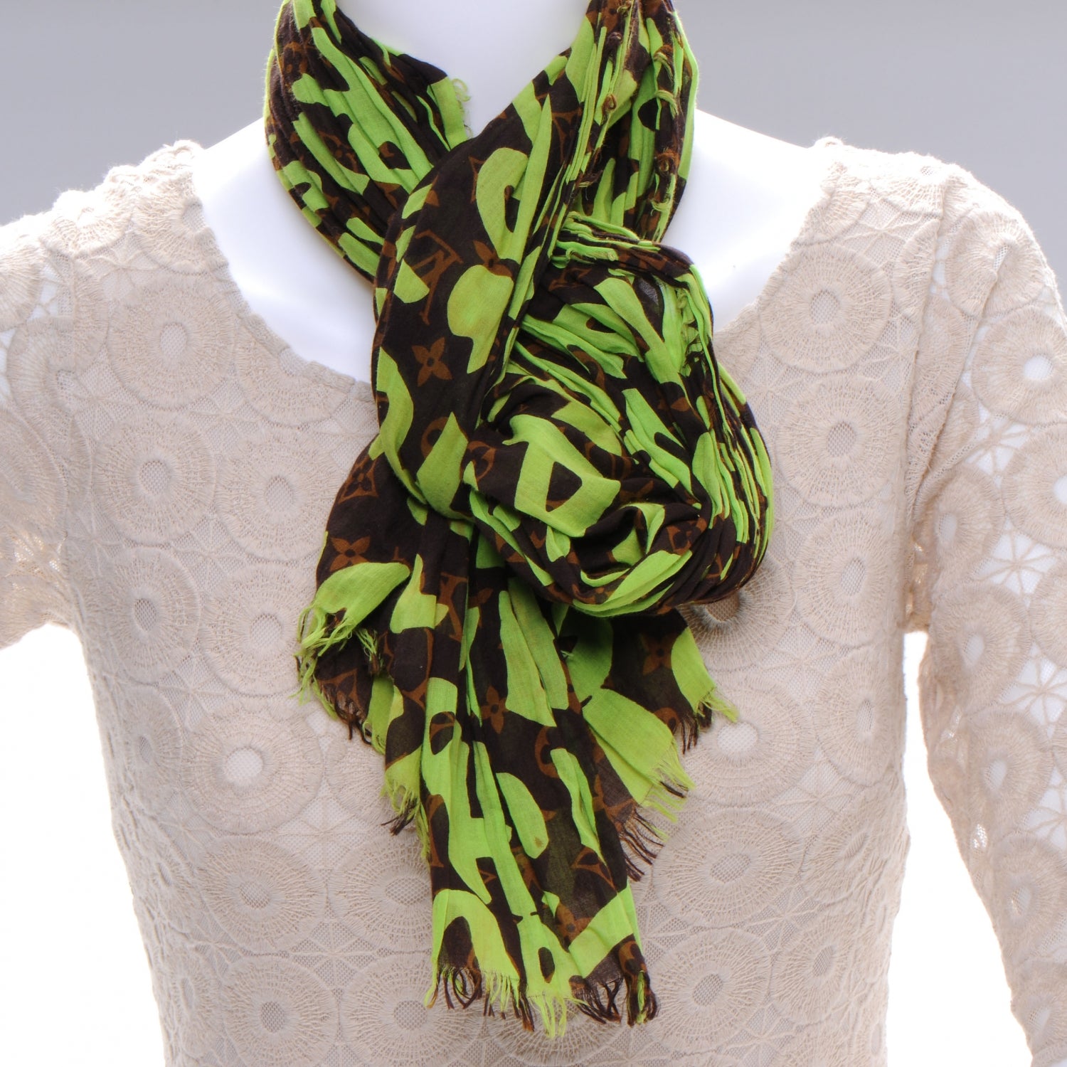 Louis Vuitton Cotton Graffiti Green 4 of 8