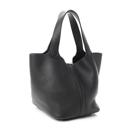 Hermes Taurillon Clemence Picotin Lock 22 MM Black 2 of 9