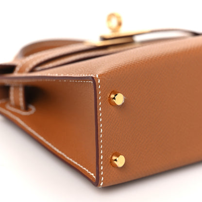 Hermes Epsom Mini Kelly Sellier 20 Gold 9 of 11