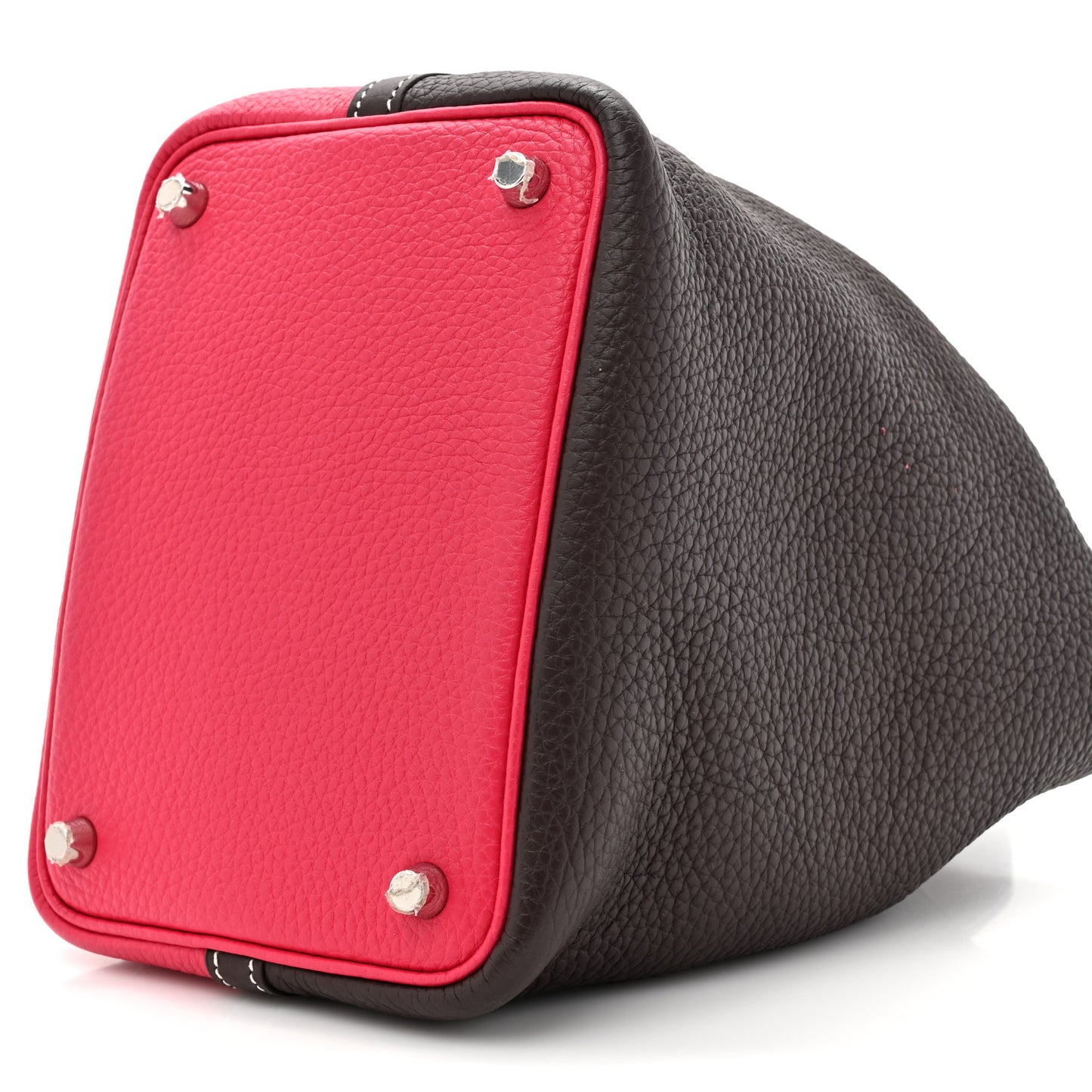 Taurillon Clemence Casaque Picotin Lock 18 PM Rouge Sellier Framboise