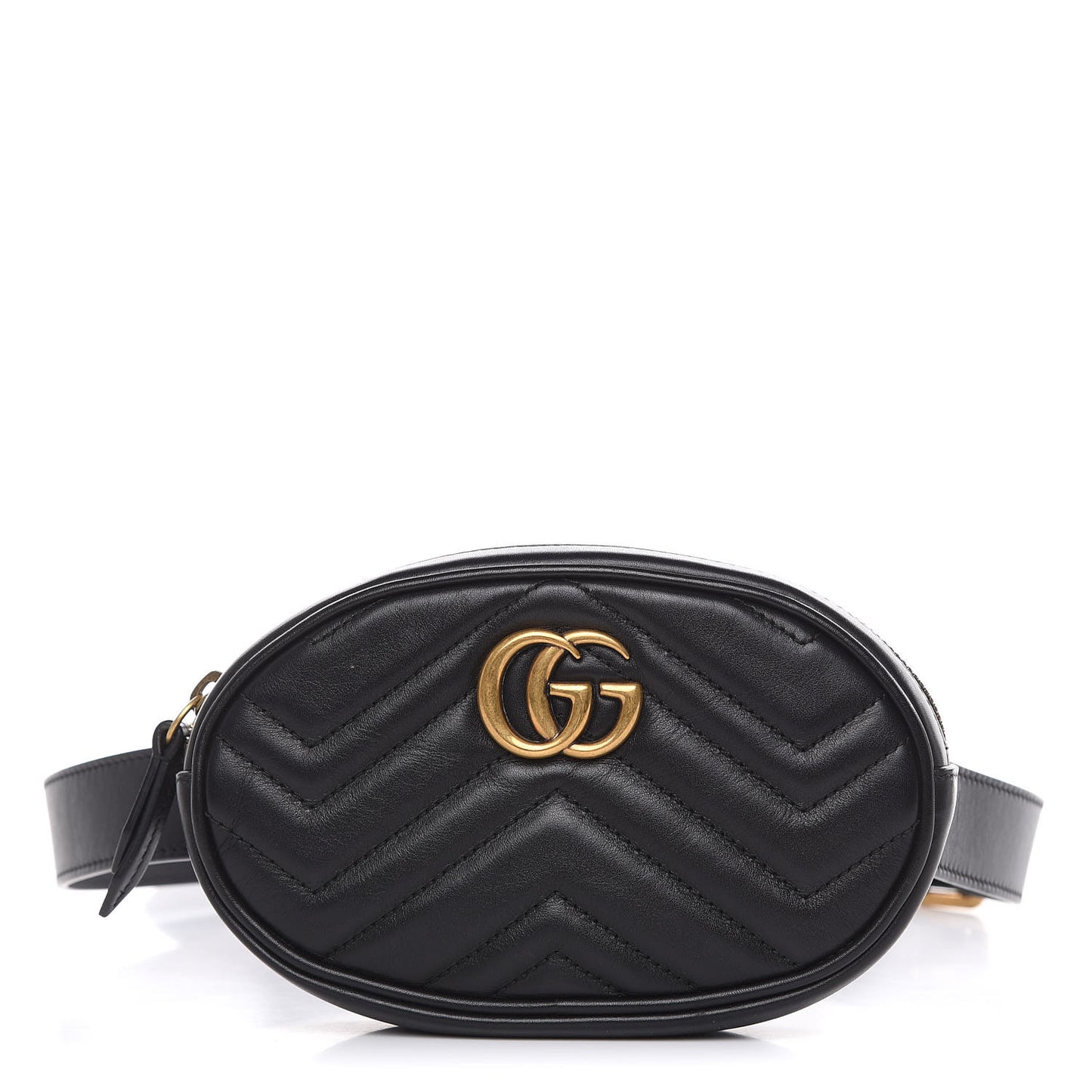 Calfskin Matelasse GG Marmont Belt Bag 95 38 Black
