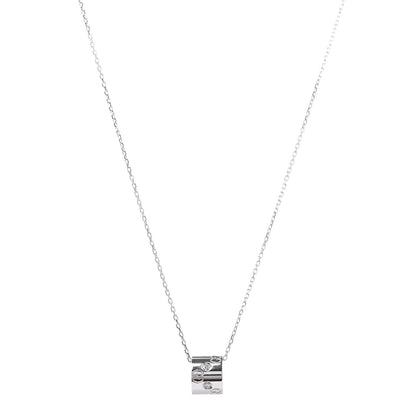 Gucci 18K White Gold Diamond Icon Twirl Pendant Necklace 1 of 11
