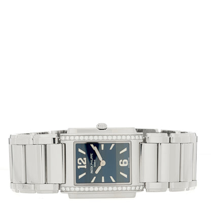 Patek Philippe Stainless Steel Diamond 25mm Twenty-4 Quartz Watch Blue 4910/1200A-001 2 of 5