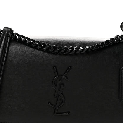 Saint Laurent Calfskin Medium Monogram Monochrome Sunset Black 8 of 13