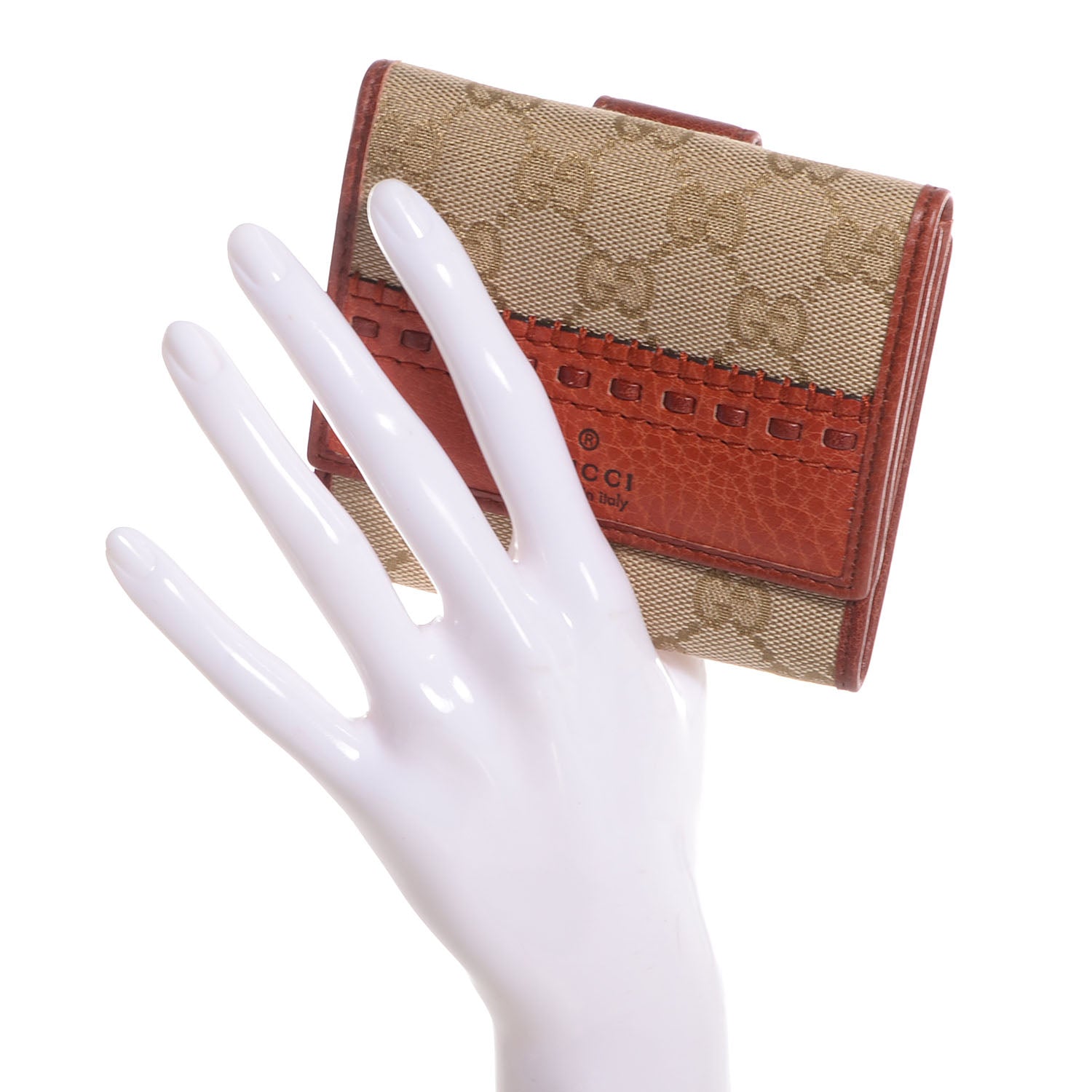 Gucci Monogram Laidback Crafty French Wallet Orange 2 of 9