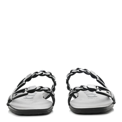 Gucci Rubber Womens Slide Sandals 37 Black 2 of 9