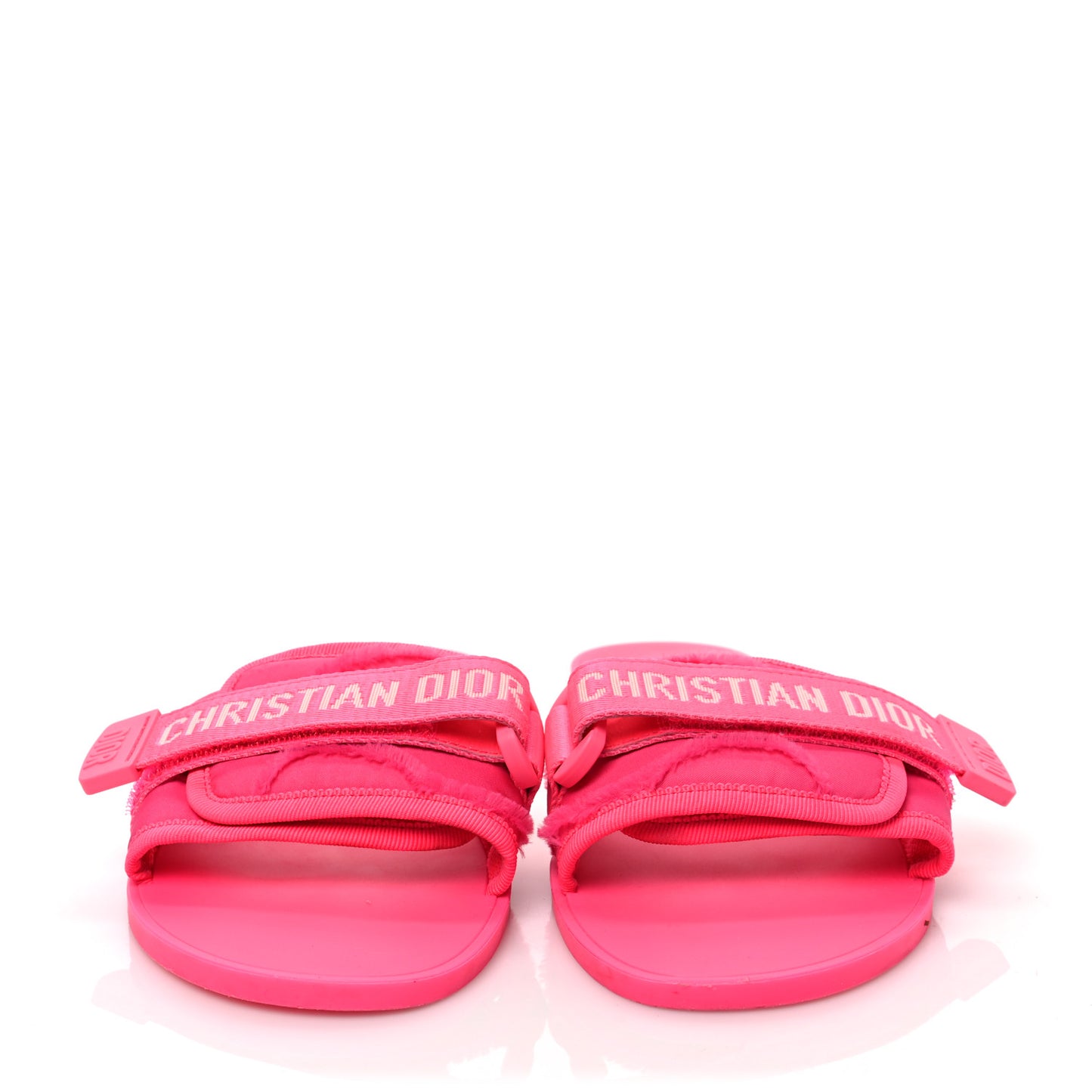 Technical Stretch Fabric Camouflage Dio(r)evolution Slide Sandals 39 Fuchsia Fluo
