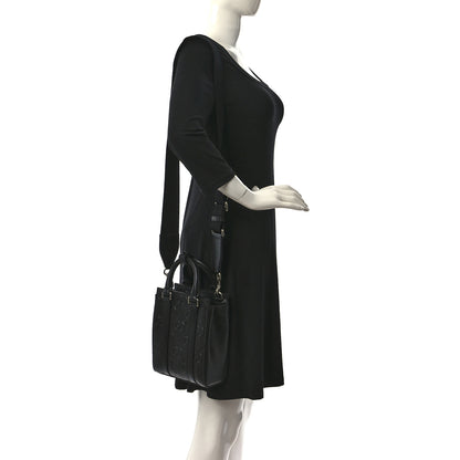Gucci Calfskin GG Tennis Embossed Mini Tote Bag Black 2 of 9