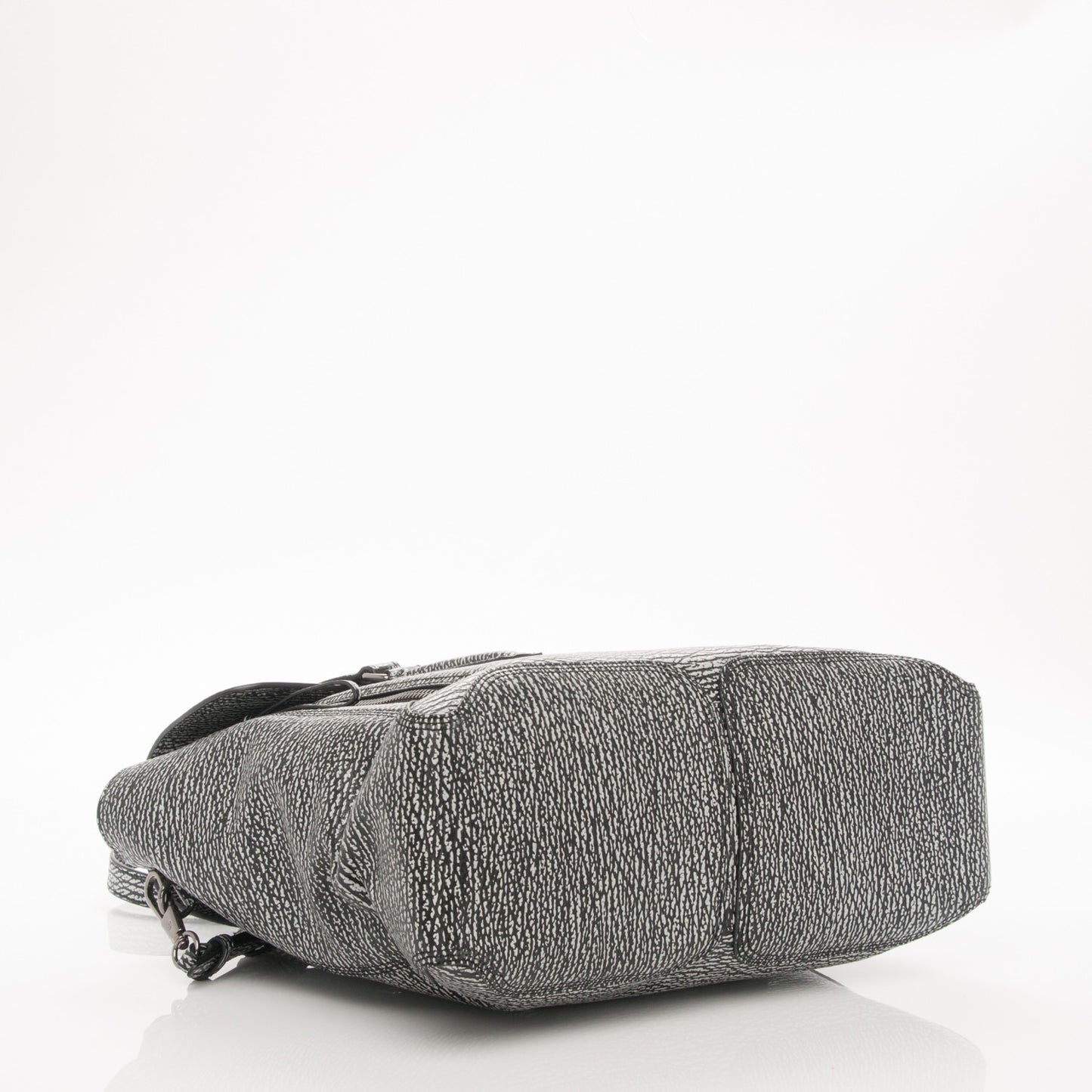 3.1 Textured Calfskin Large Pashli Satchel Black Cream