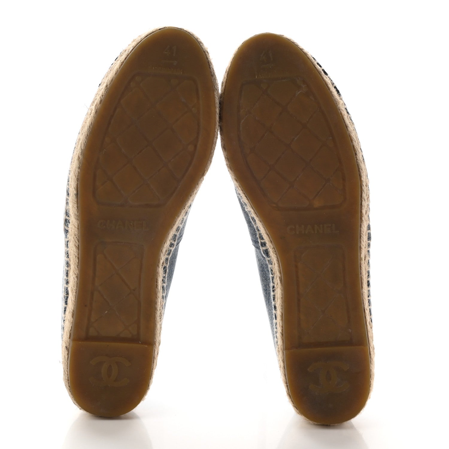 Chanel Denim CC Espadrilles 41 Blue Black 5 of 13