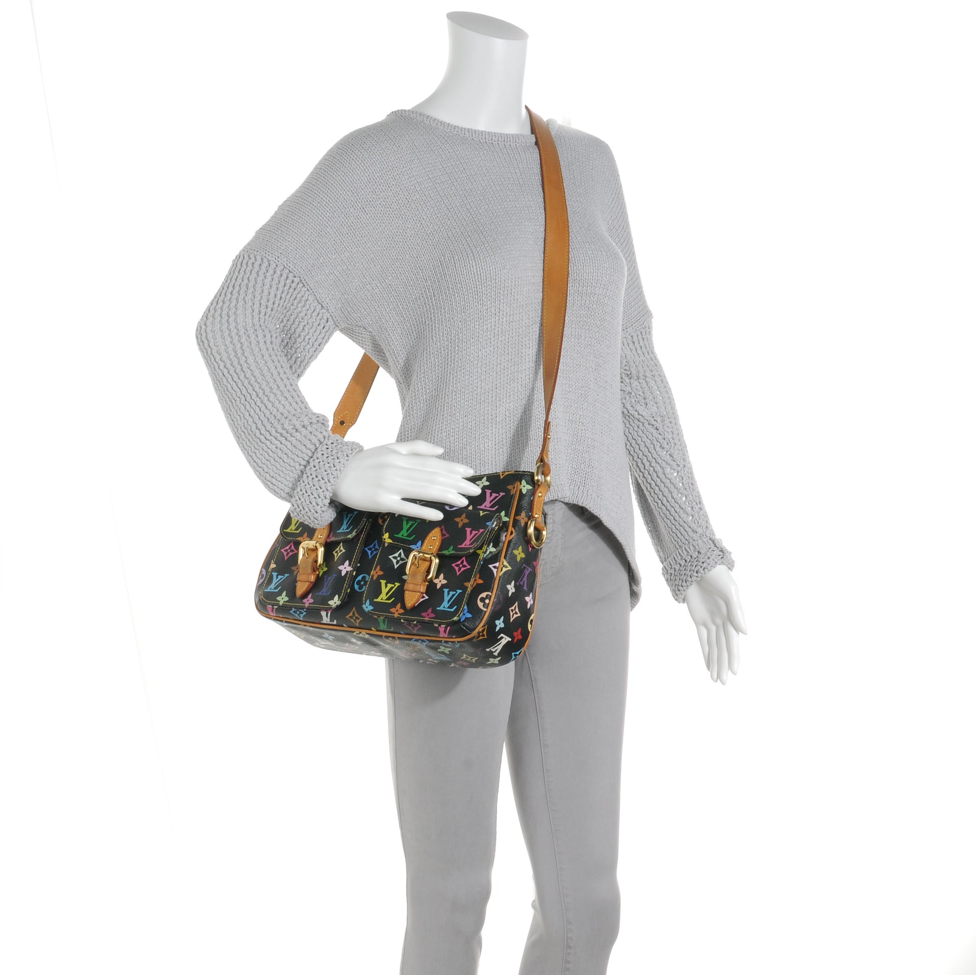Louis Vuitton Monogram Multicolor Lodge GM Black 2 of 7