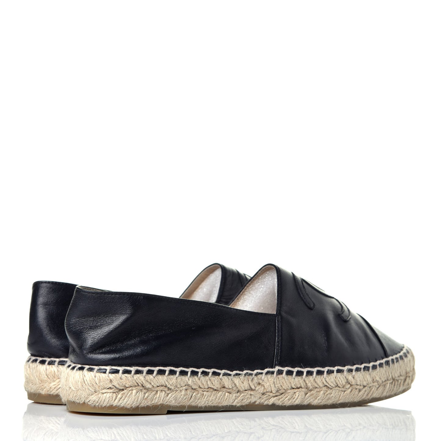 Lambskin CC Espadrilles 40 Black