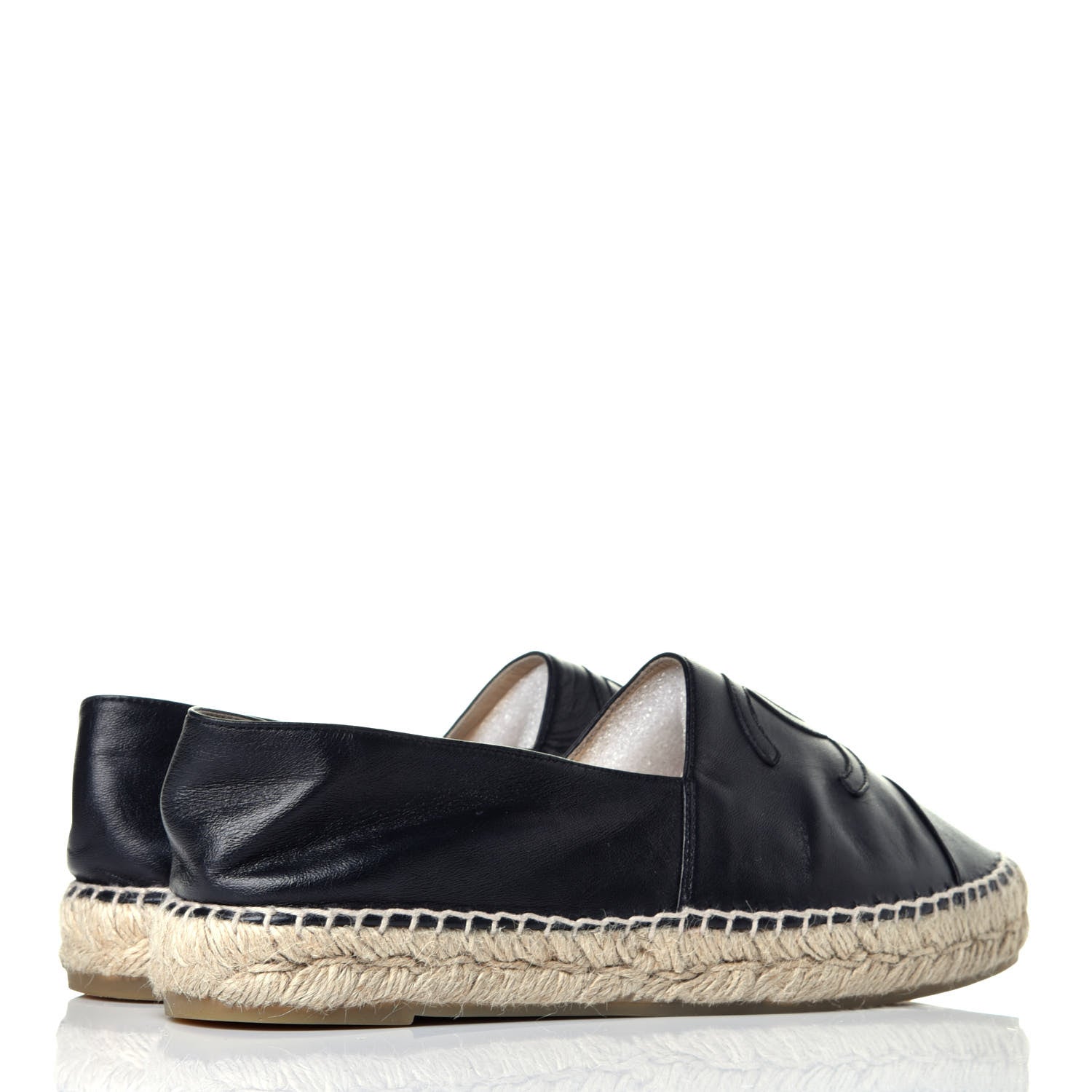 Chanel Lambskin CC Espadrilles 40 Black 4 of 10