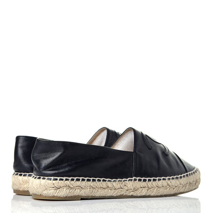 Chanel Lambskin CC Espadrilles 40 Black 4 of 10