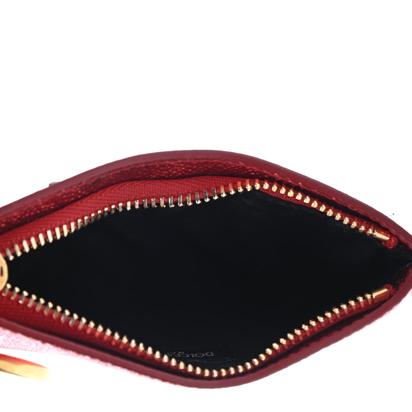 Laminato Dauphine Boom Print Coin Case Red