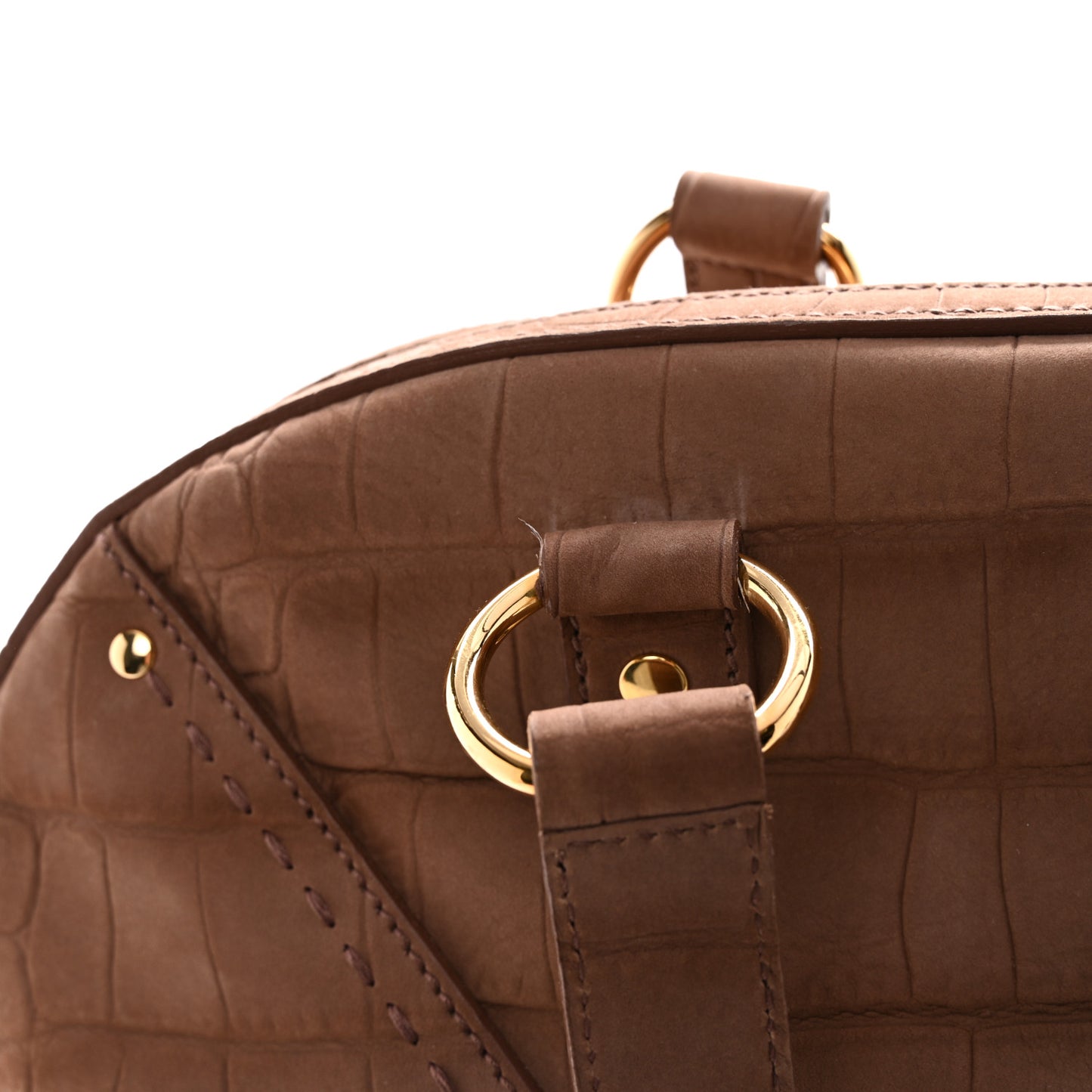 Nubuck Croc Embossed Oversized Muse Beige