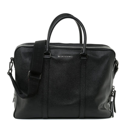 Burberry Textured Calfskin Briefcase Black 1 of 9