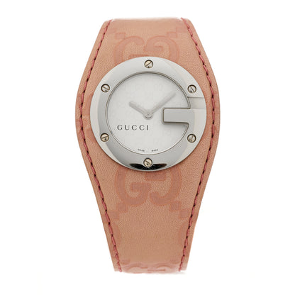 Gucci Stainless Steel Calfskin 31mm 104 Quartz Watch Pink 1 of 5