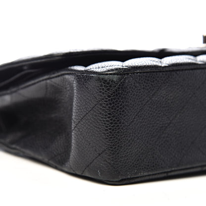 Chanel Caviar Quilted Medium Double Flap Black 10 of 12