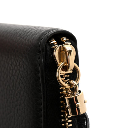 Gucci Pebbled Calfskin Soho Zip Around Wallet Black 9 of 11