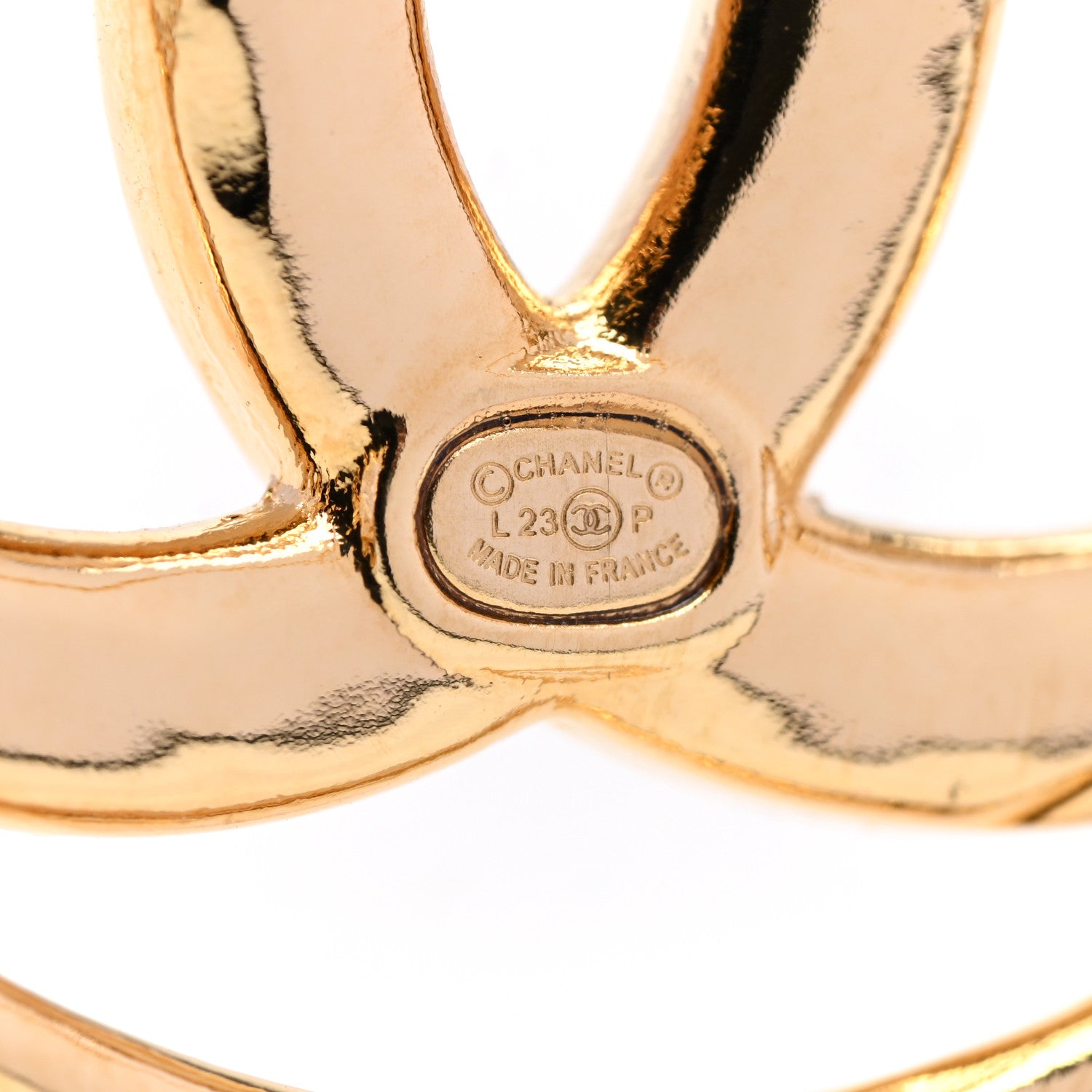 Chanel Metal CC Heart Brooch Gold 4 of 5