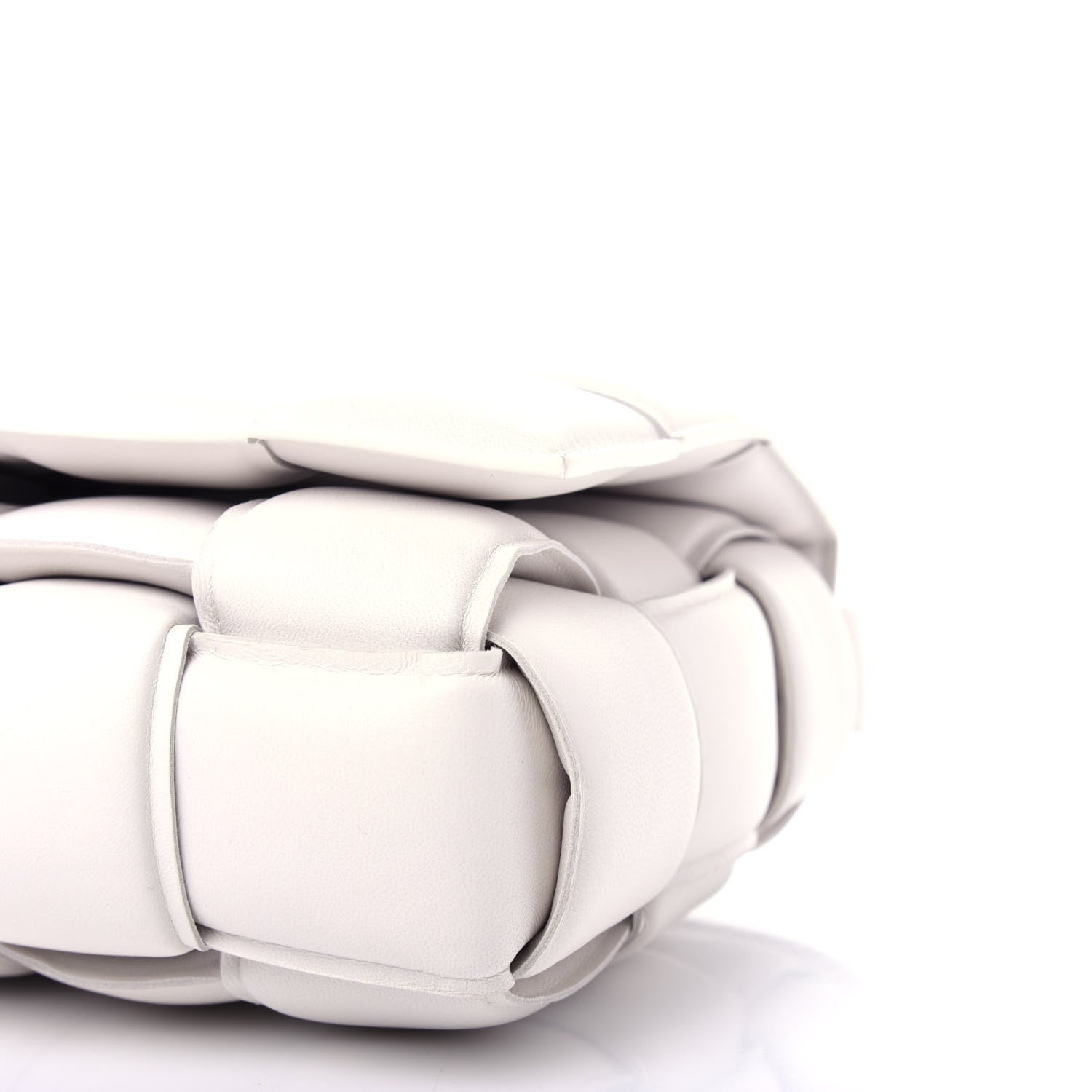 Bottega Veneta Nappa Maxi Intreccio Padded Cassette Crossbody Bag White 8 of 9