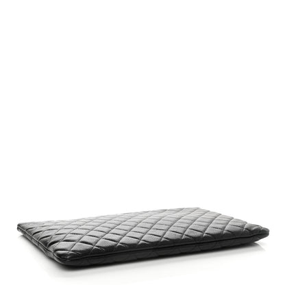 Chanel Caviar Quilted Large Cosmetic Case Black 4 of 7